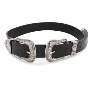 Double Buckle Western Belt
